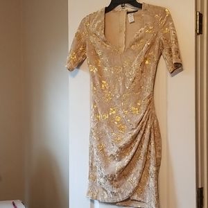 B. Darling velvet gold dress size 5/6